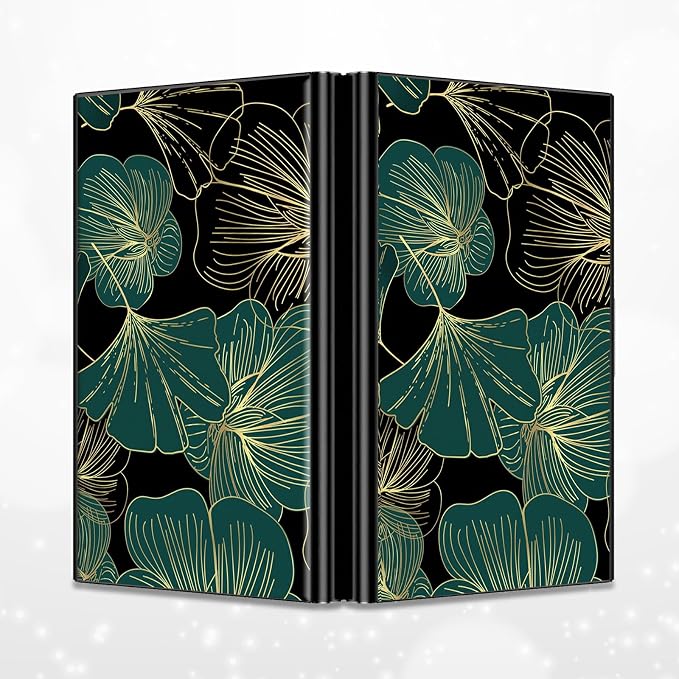 BWEGRHE Slim Credit Card Holder, Art Leaf RFID Blocking Metal Wallet - Image 4