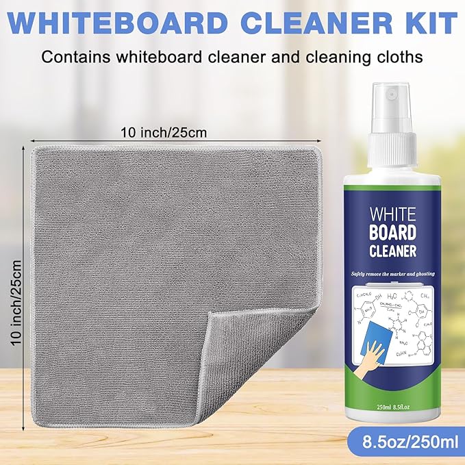 Dansib 10 Pack Non-Toxic Whiteboard Cleaner 8.5fl oz Dry Erase Board Cleaner - Image 2