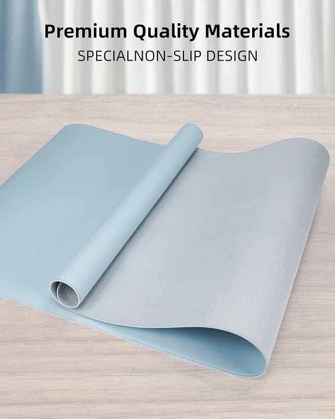 Non-Slip Desk Pad, Mouse Pad, Waterproof PVC Leather Desk Table Protector - Image 2