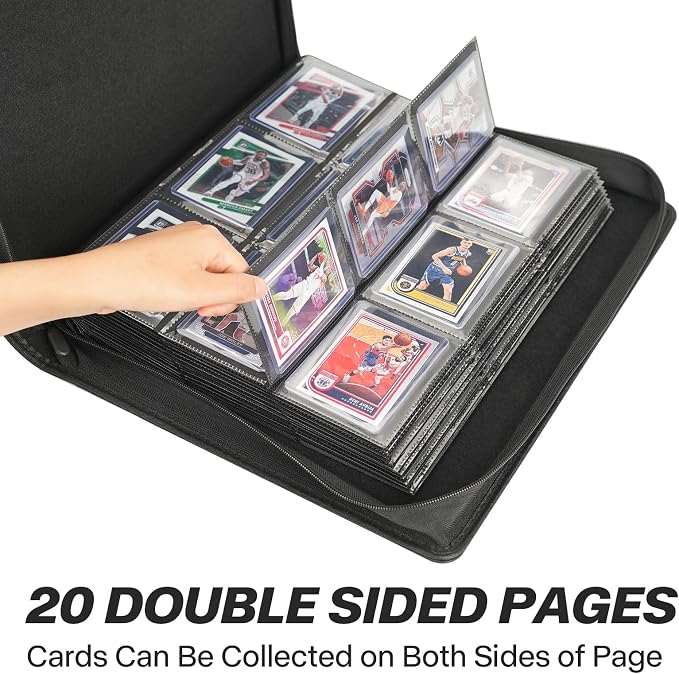 Sibonic 9 Pocket TopLoader Binder, Holds 360 3”x4” Toploader Hard Cases - Image 5
