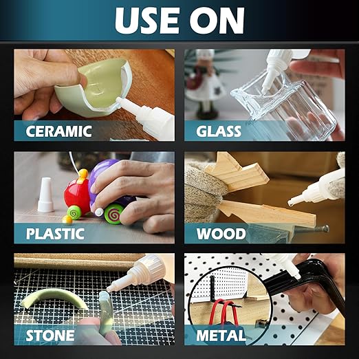 Super Glue Liquid, Instant Clear Cyanoacrylate Medium Thin Viscosity Adhesive - Image 3