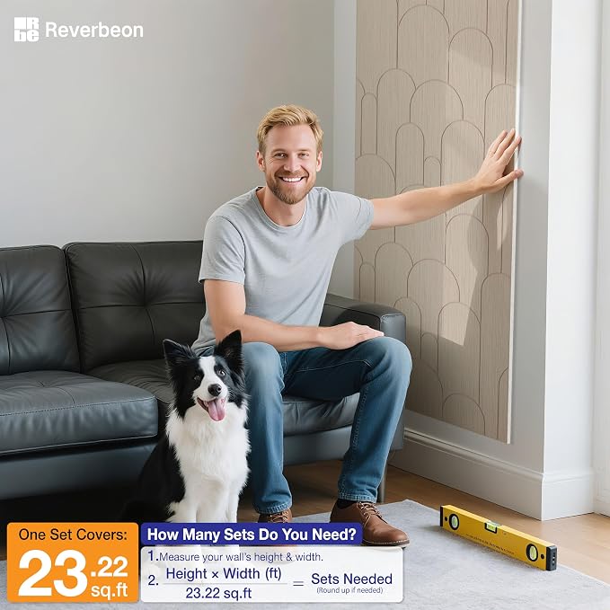 Reverbeon 6 PCS Acoustic Panels, 23.6x23.6 Inch Sound Absorbing Panels - Image 7