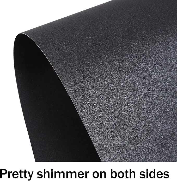 24 Sheets Black Shimmer Cardstock 8.5 x 11 Metallic Paper, Goefun 80lb Card - Image 3