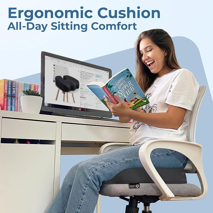 5 STARS UNITED Seat Cushion for Tailbone Pain Relief – Memory Foam Cushion for - Image 7