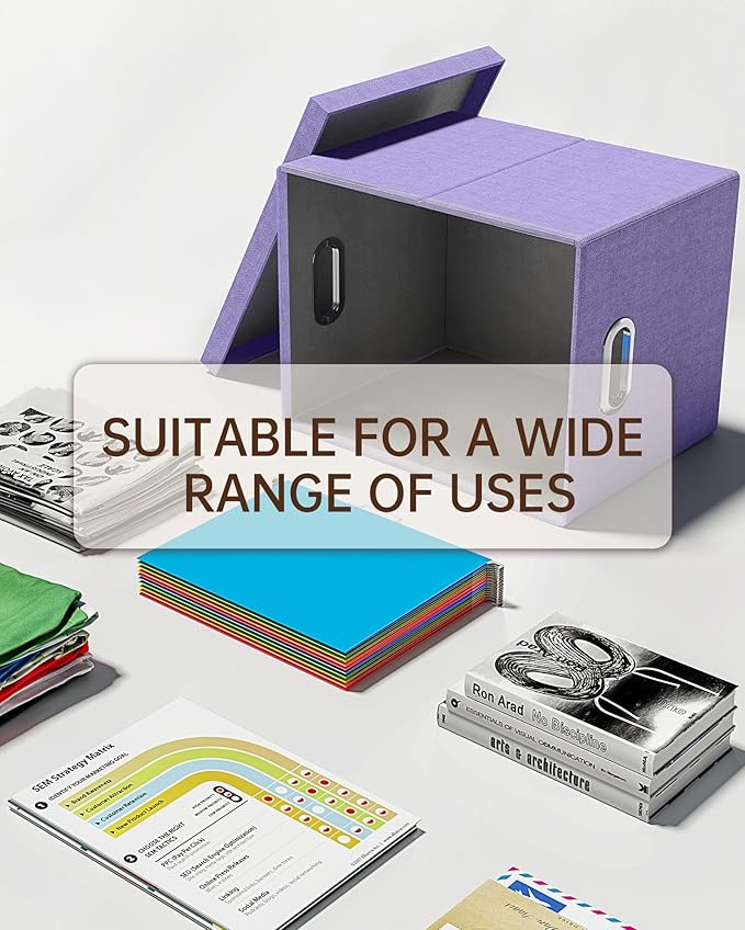 2 Pack File Storage Organizer, Filing Box, Portable File Box - Image 5