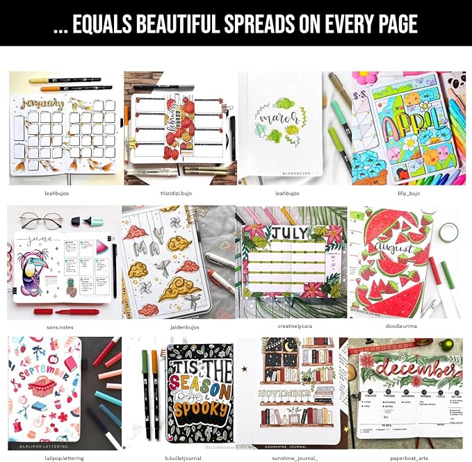 Bullet Dotted Journal Dot Grid Notebook | B5 Daily Journaling Notebooks - Image 5