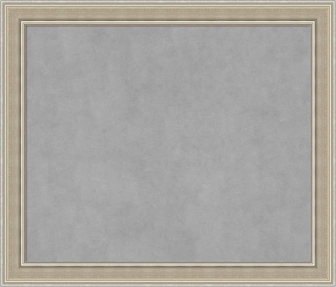 Amanti Art Silver Framed Magnetic Board 24x28 Medium Vision Board by AmantiArt