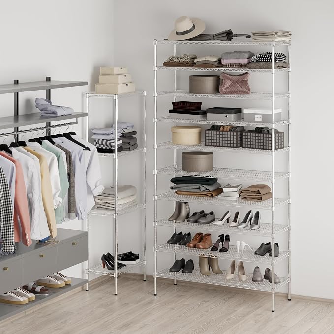 Regal Altair 18" Deep x 48" Wide x 96" Height Wire Shelving Kit | 10-Tier | NSF - Image 4