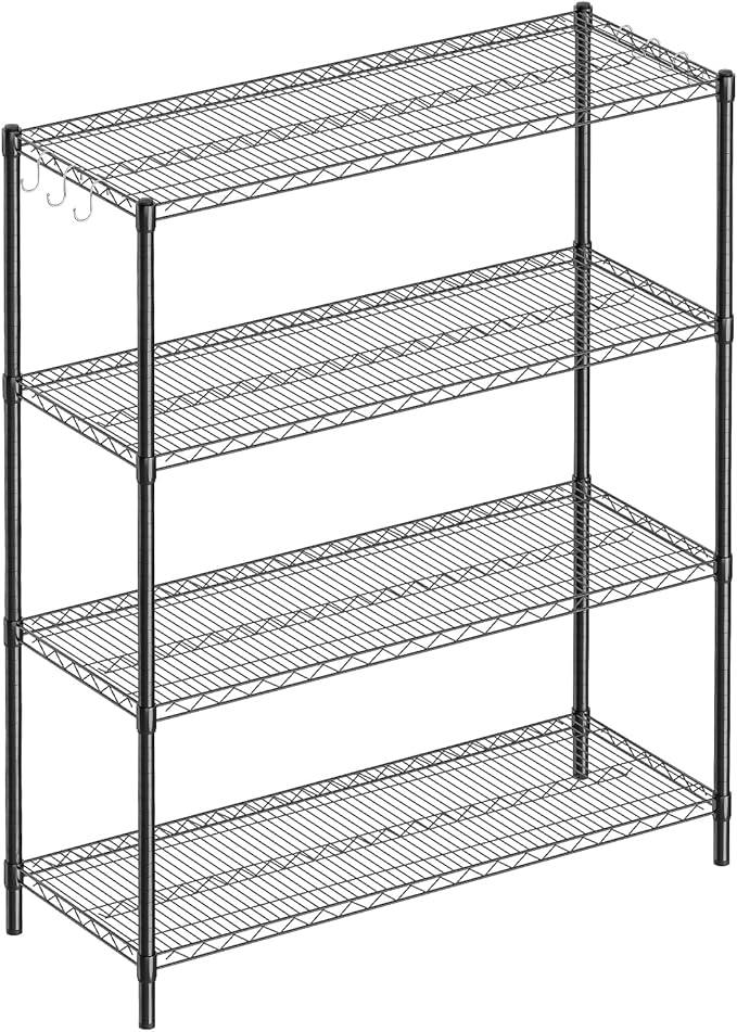 Guan River 4-Shelf Adjustable Metal Shelf Wire Shelving Unit Heavy Duty Storage by GuanRiver