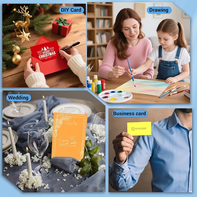 Cardstock 8.5 x 11, 10 Colors Colored Printer Paper 75 lb/200 gsm, 120 Sheets - Image 7