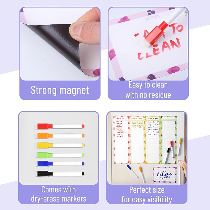 Mr. Pen- 4" x 12" Magnetic Dry Erase to Do List Set, 11 Pack, Fruit Style - Image 6