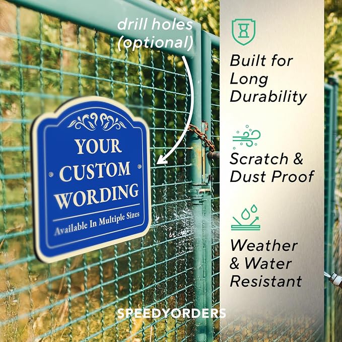 Blue Steel 12x12 Personalized Custom Aluminum Decorative Waterproof Driveway - Image 6