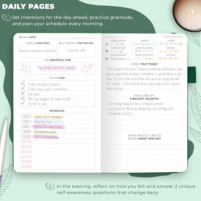 Clever Fox Self-Care Journal Pocket – Daily Reflection Notebook – Mental Health - Image 3