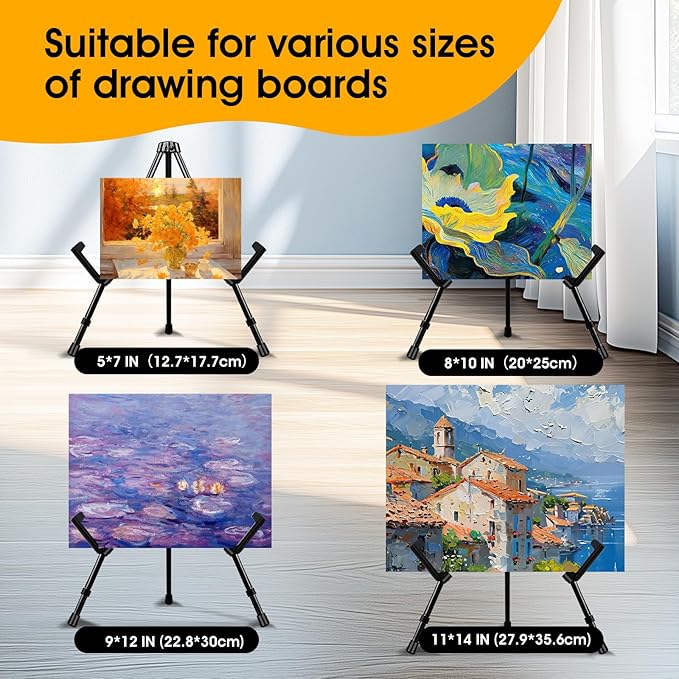 AROIC 3 Pack 14'' Tabletop Easels, Adjustable Portable Table Top Easel - Image 4