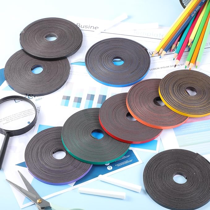 AmazingSpark Magnetic Tape Roll Thin Strips, 1/4 Inch x 33 Feet Magnetic Board - Image 6