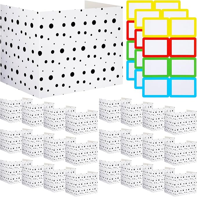 Crtiin 24 Pcs Privacy Folders for Students Desk Dividers Standard School by Crtiin