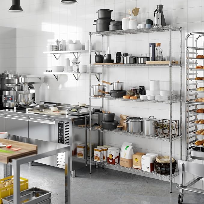 Regal Altair 14" Deep x 54" Wide x 86" Height Wire Shelving Kit | 5-Tier | NSF - Image 8