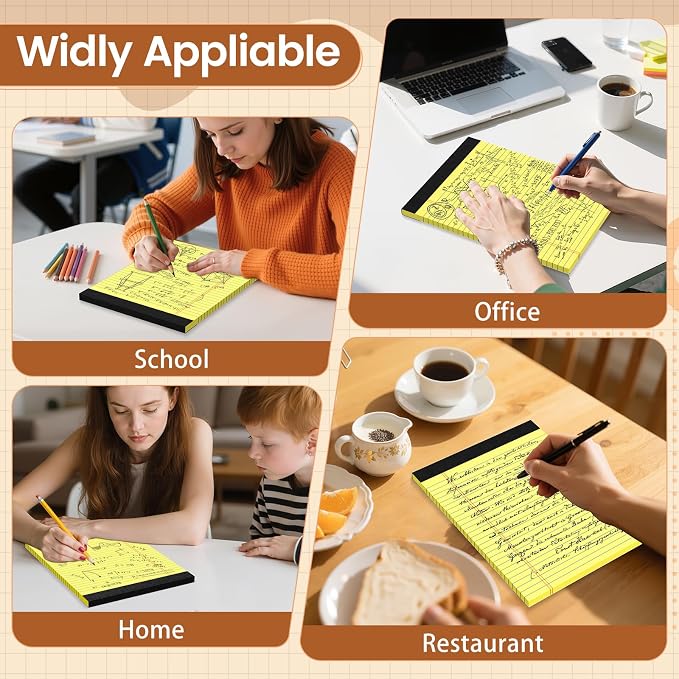 Legal Pads 8.5 X11, Narrow Ruled Notepads, 2 Pack, 50 Sheet/Pad, Tear Off - Image 6