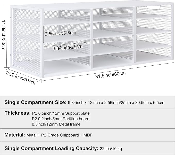 PAG-Mass Mail Sorter Adjustable Countertop Mail Holder, Heavy Duty Literature - Image 6