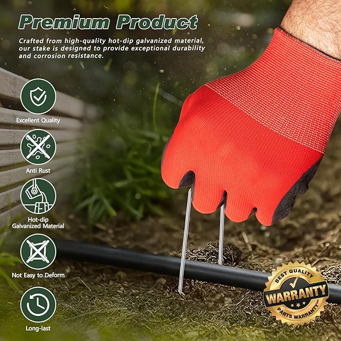FEED GARDEN 6 Inch 500 Pack Galvanized Landscape Staples Plant Cover Pins 11 - Image 4
