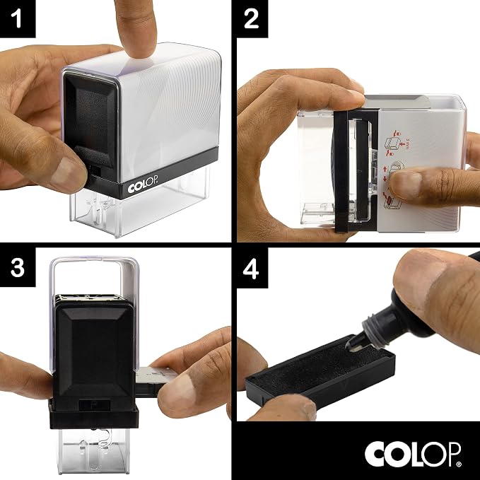 COLOP Small Size Self Inking Custom Text Stamp - Image 6