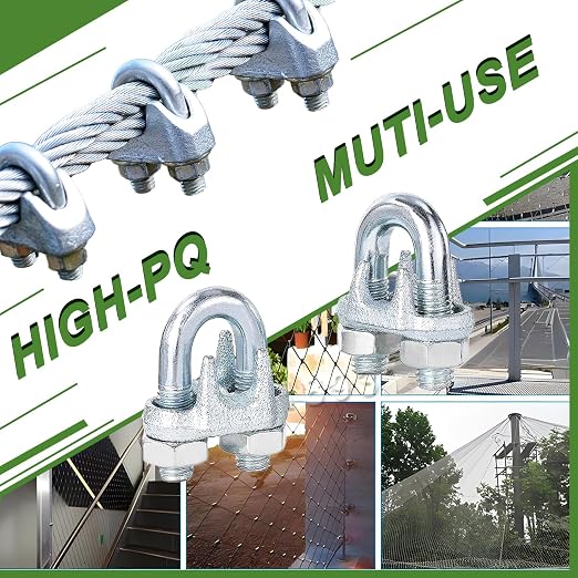30 PCS 1/8 Inch Wire Rope Clamps, M3 Heavy Duty Galvanized Wire Cable Clamps - Image 8