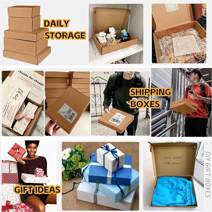 JOWLOT 9x6x3 inch Small Shipping Boxes Set of 25 - Image 5