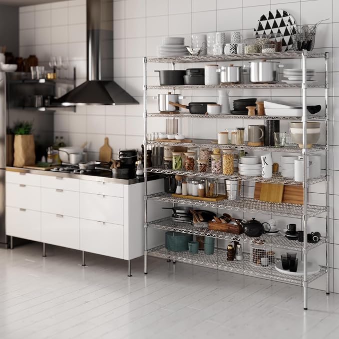 Regal Altair 18" Deep x 60" Wide x 74" Height Wire Shelving Kit | 8-Tier | NSF - Image 6