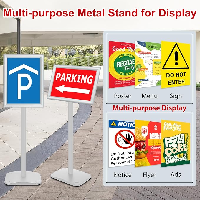 VAIIGO 3 Pack Heavy Duty Standing Sign Holder 11x17 Inch - Image 7