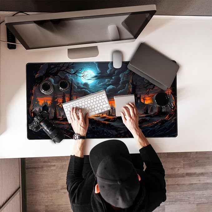 Dark Fantasy Castle Desk Pad Extended Gaming Mouse Pad, XXL Large Computer - Image 7