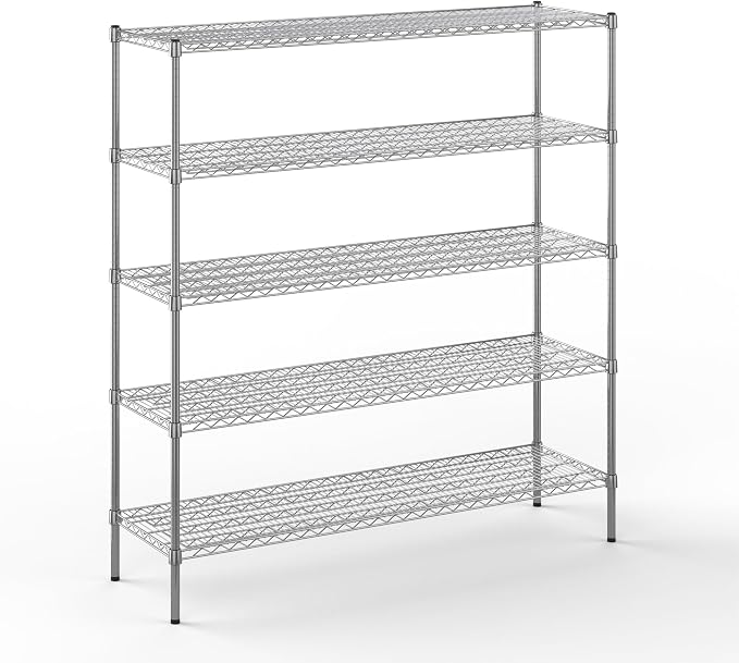 Regal Altair 18" Deep x 60" Wide x 64" Height Wire Shelving Kit | 5-Tier | NSF by Regal+Altair