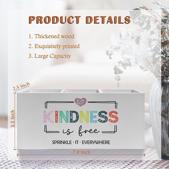 Exqcom Inspirational Mental Health Wellness Pen Pencil Holder, Kindness Gifts - Image 6