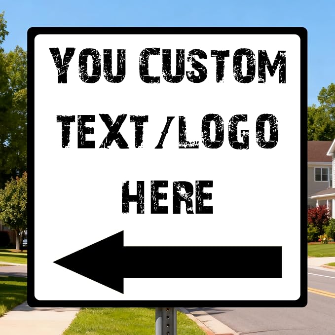 Custom Square Left Arrow Signs by HKSIGNS
