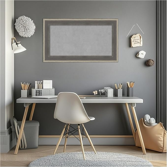 Amanti Art Grey Framed Magnetic Board 17x29 Small Vision Board - Image 7