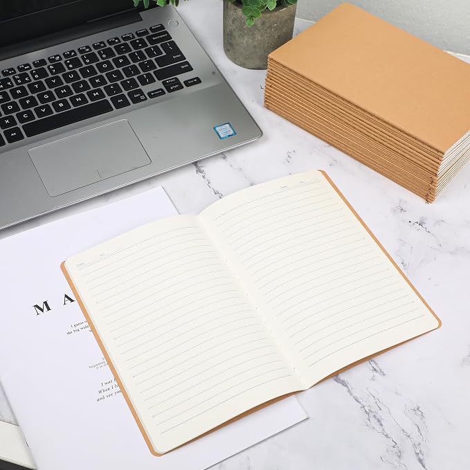 miikoul 48 Pack A5 Kraft Paper Notebook Lined Journal Bulk, 8.3 X 5.5 Inch - Image 7