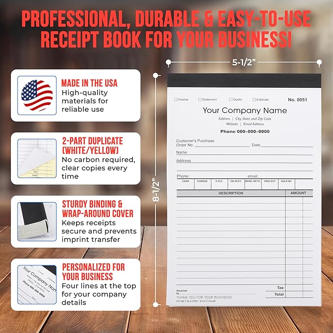 Custom Sales, Personalized Multipurpose Duplicate Carbonless Form - Image 3