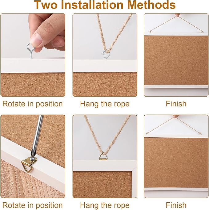 FEBSNOW Cork Board Bulletin Board 15.7 x 12 Inches - Image 6