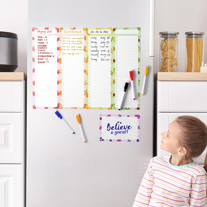 Mr. Pen- 4" x 12" Magnetic Dry Erase to Do List Set, 11 Pack, Fruit Style - Image 5