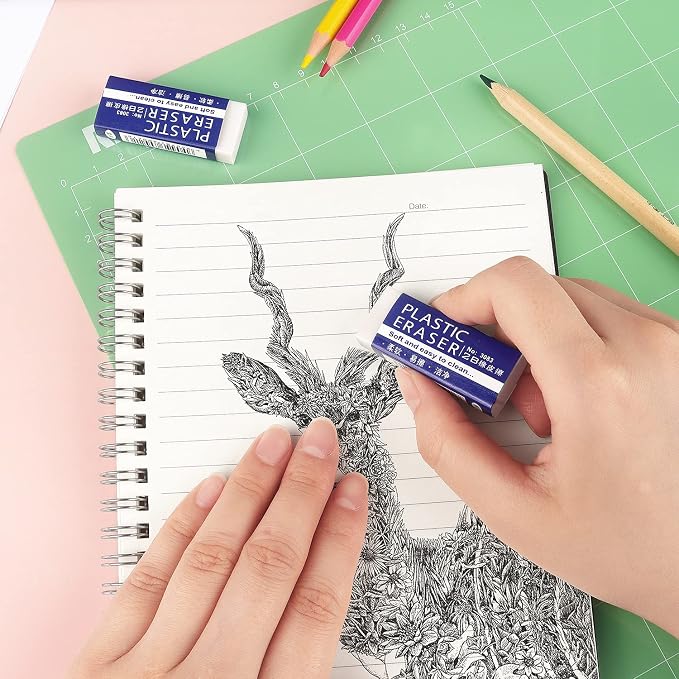 Tamaki 6 Pack Erasers, Large White Erasers - Image 7