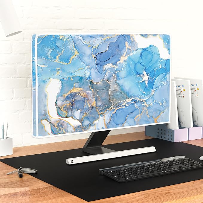 Baocicco Baby Blue Gold Marble Waterproof Screen TV Cover 55 Inch Modern - Image 6