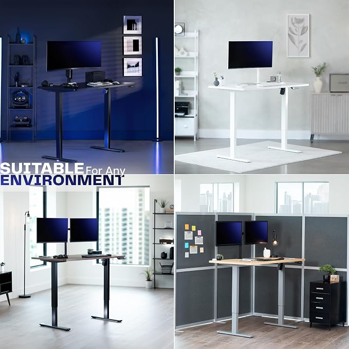 VIVO Electric 71 x 30 in Rustic Standing Desk, Memory Height Adjustment - Image 8