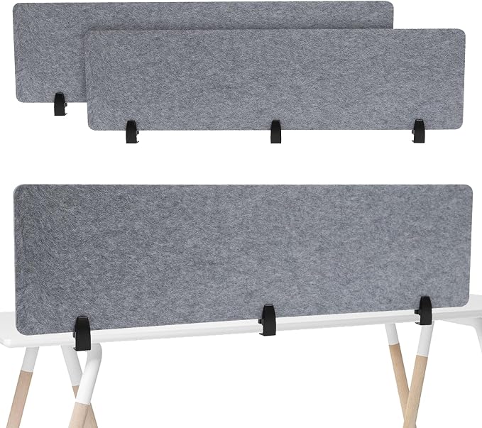 2pcs Privacy Panel, Standing Desk Divider 60"x16" Desktop Office Furniture by Unknown