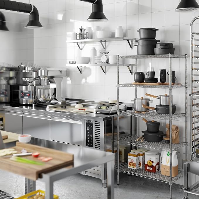 Regal Altair 18" Deep x 30" Wide x 64" Height Wire Shelving Kit | 5-Tier | NSF - Image 6