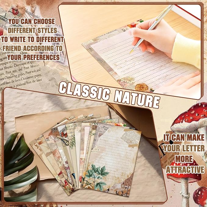 TaoBary 160 Pcs Stationery Paper Set 50 Double Sided Stationery Papers - Image 3