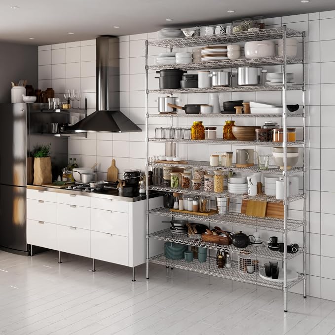 Regal Altair 18" Deep x 60" Wide x 96" Height Wire Shelving Kit | 10-Tier | NSF - Image 6