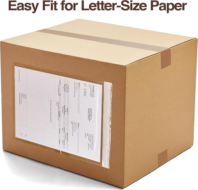 9.5x12 Shipping Label Sleeves 300 Pack Strong Adhesive Back - Image 8