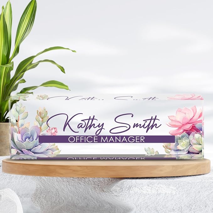 Personalized Name Plate for Desk, Custom Desk Name Plate, Acrylic Name Plate - Image 7