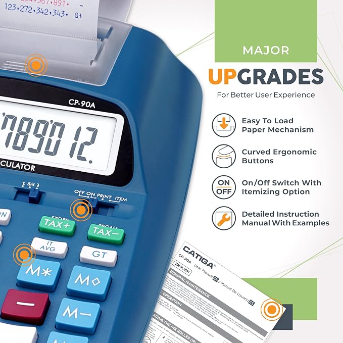CATIGA New & Upgraded 2025 Printing Calculator Adding Machine 10 Key, Desktop - Image 2