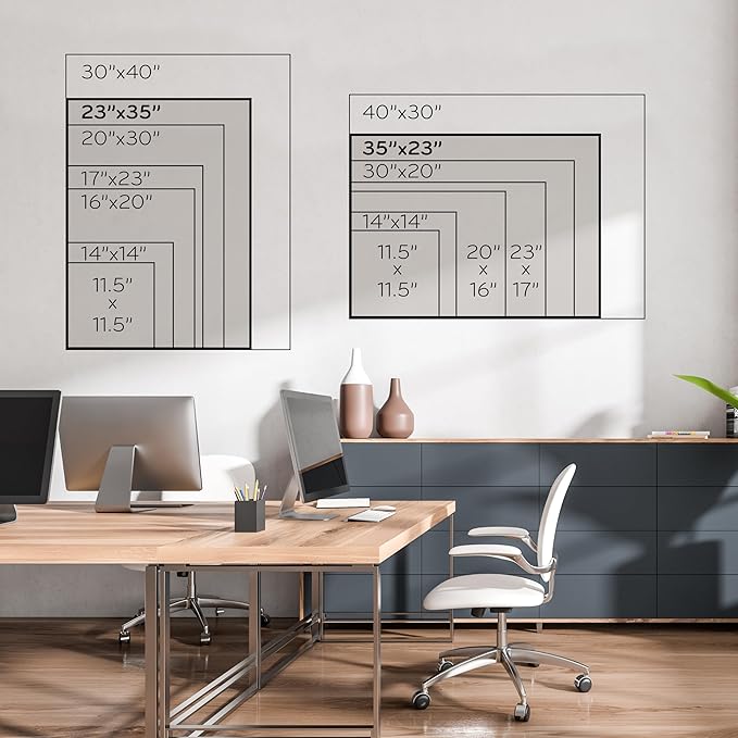 U Brands Magnetic Whiteboard 24" x 36", Wall Mounted White Board - Image 2