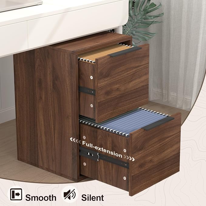 FATIGOS 2 Drawer File Cabinets, Wood File Cabinet - Image 4